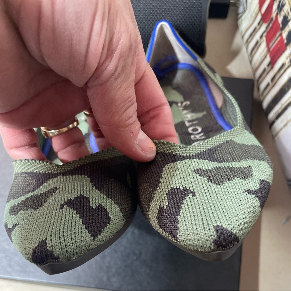 Rothy's The Point in camouflage green, size 7 W - Picture 9 of 11